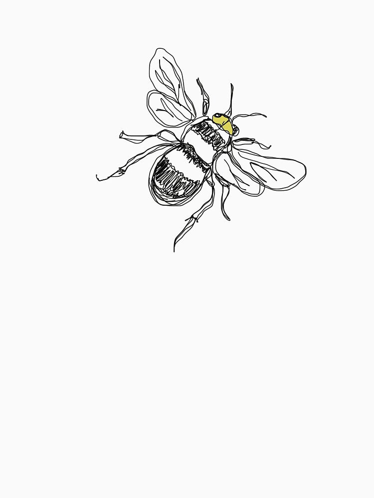 Contour drawing of a bee by Leeanne Mackay
