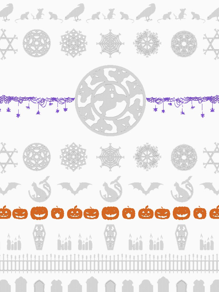 Halloween Ugly Christmas Sweater Pattern | Xmas Goth Design | Brighter Ver by VampyreZen