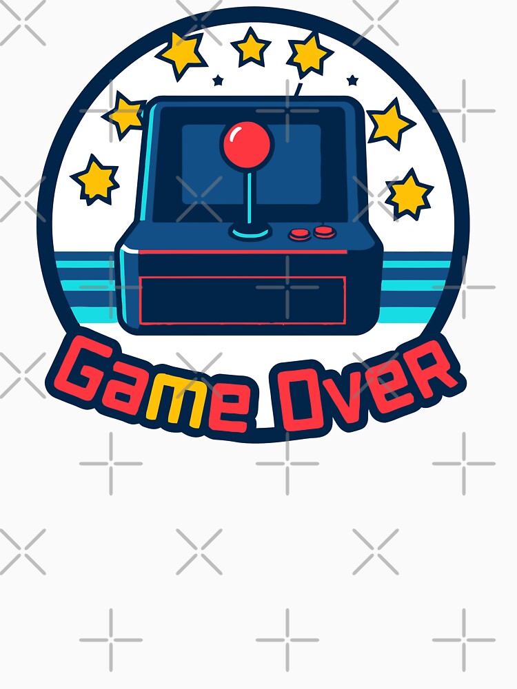 Retro Arcade Joystick Game Over Design - Vibrant Pixel Art for T-shirts, Phone Cases, and More by DConcept