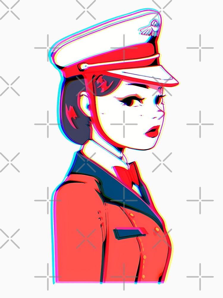 Anaglyph 3D Flight Attendant Uniform by SweetClicks123