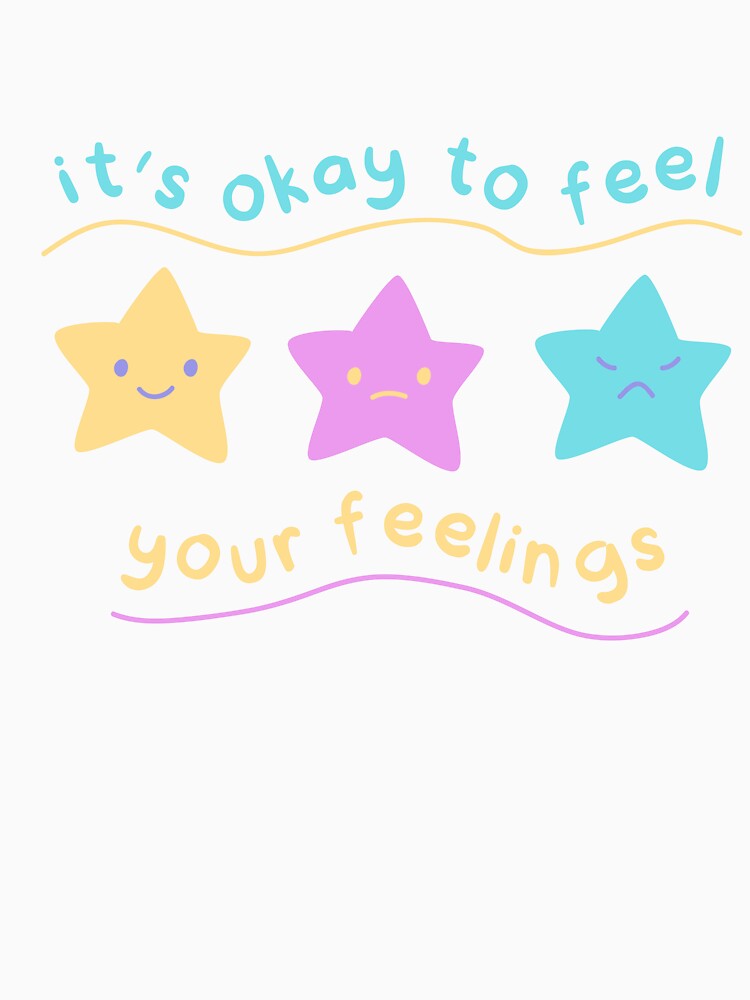 It's Okay To Feel Your Feelings - Minimalist Mental Health Quote by Dharaamagnetiix