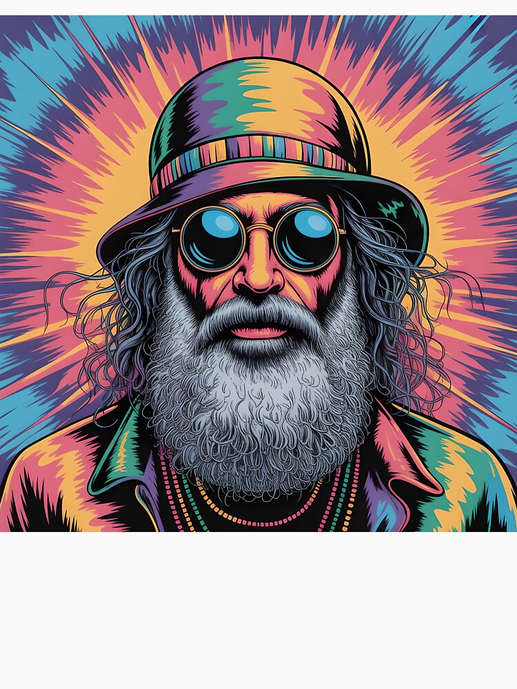 Elderly White Hippie by PixelCraftStudio