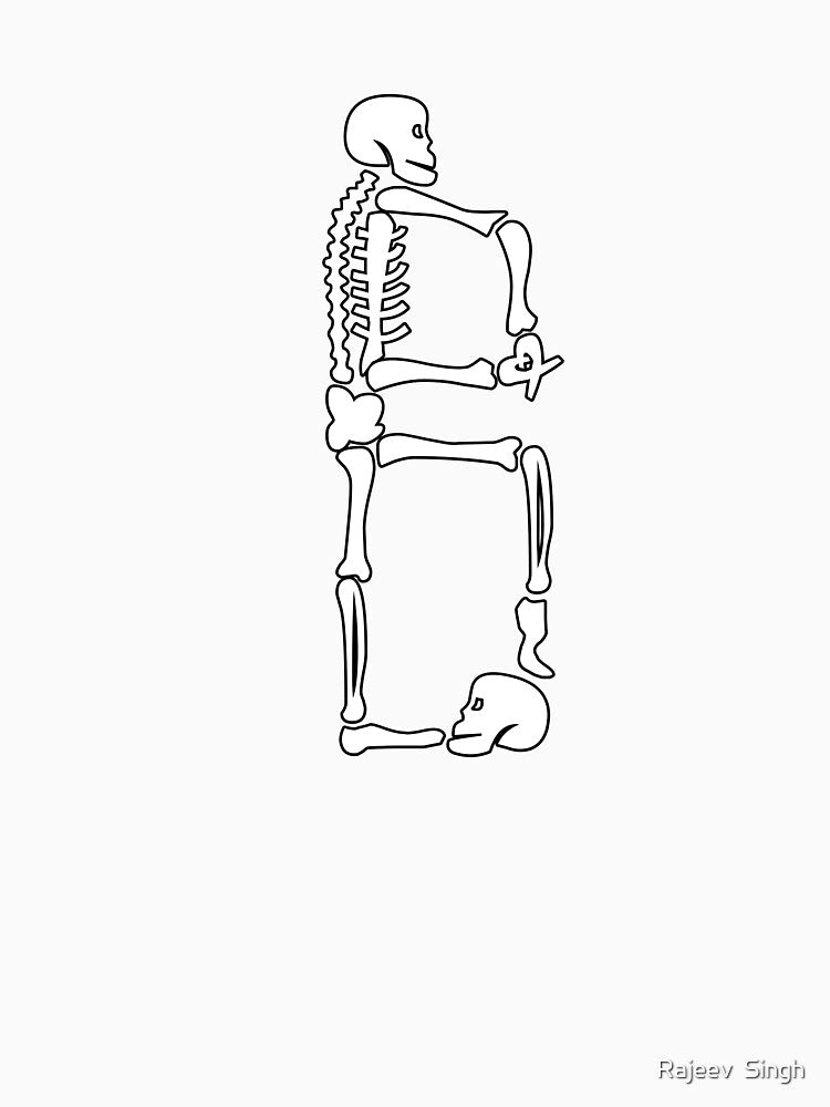 Skulls doing yoga initial monogram B by Rajeev  Singh