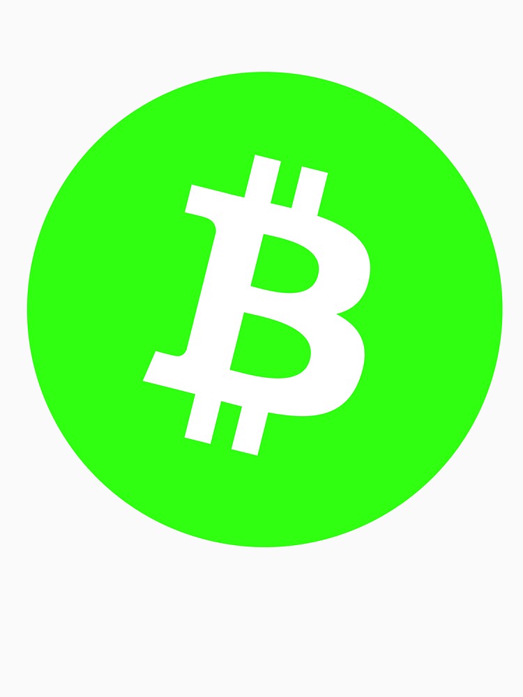 Bitcoin Light Green Version Of Official Logo Large Long Sleeve T-Shirt by Rainwater Merch