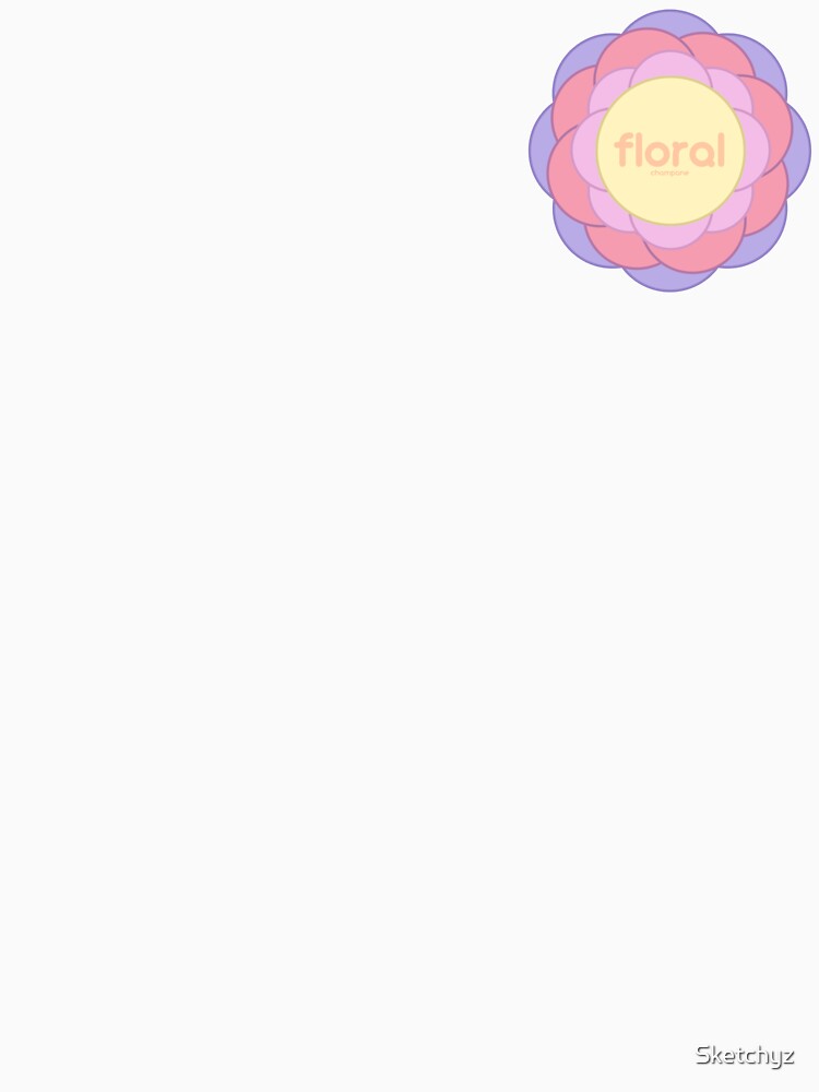 Floral Champane Four Colour Flower by Sketchyz