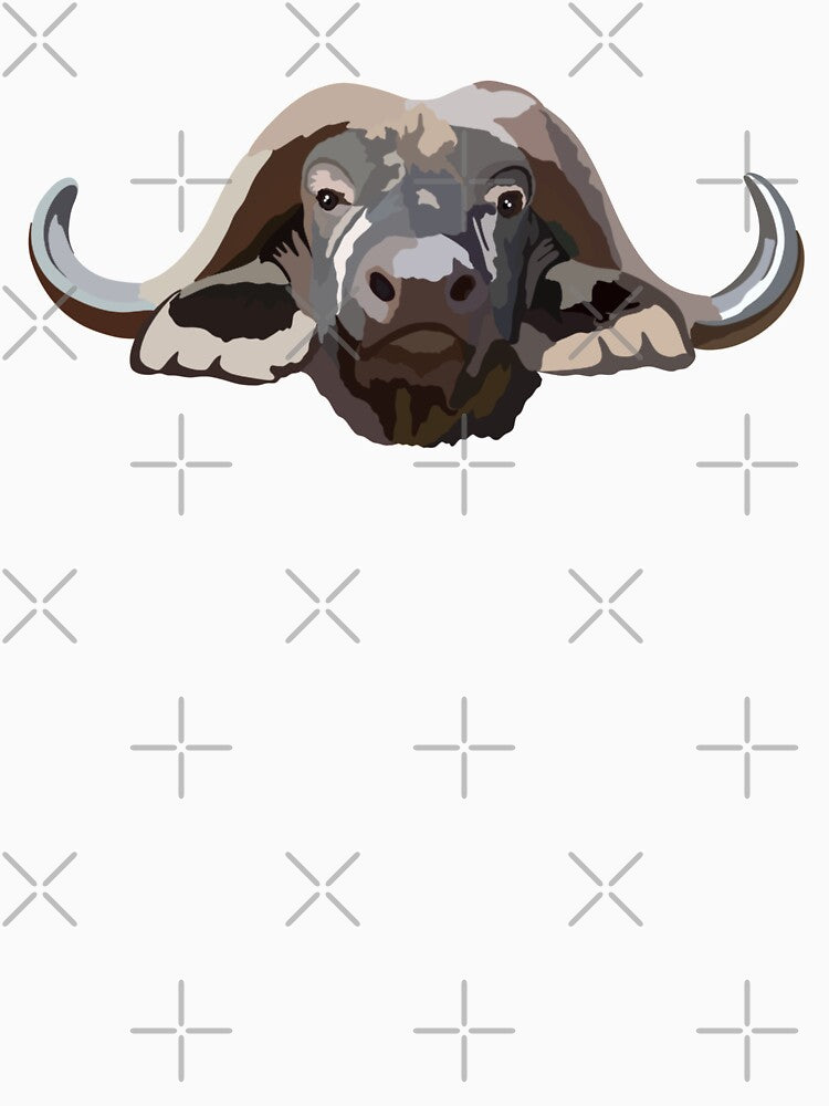 C is for Cape Buffalo ,Cape Buffalo Artwork – Powerful African Wildlife Illustration and Nature Design by PrettylittlepastelUk
