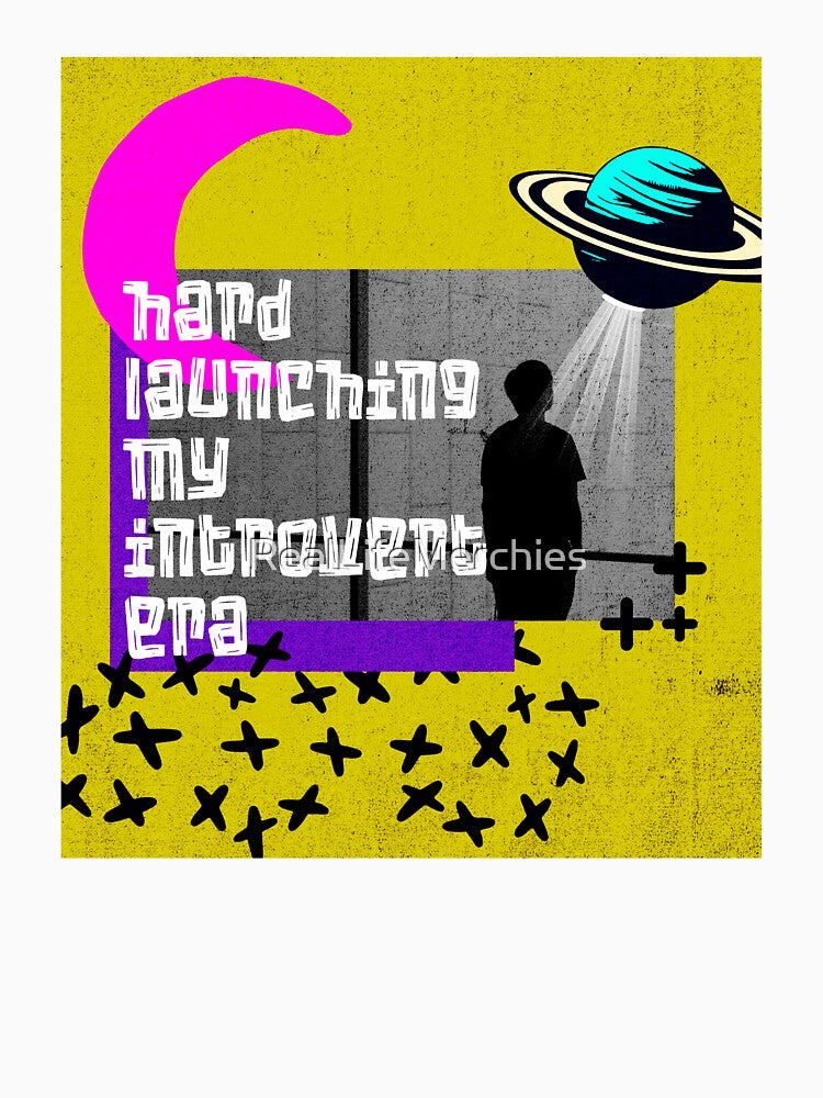 Hard Launching My Introvert Era – Bold Weirdcore Space Girl Design by RealLifeMerchies