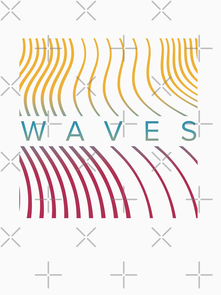 WAVES - Abstract Gradient Topographic Line Art by Rengwear