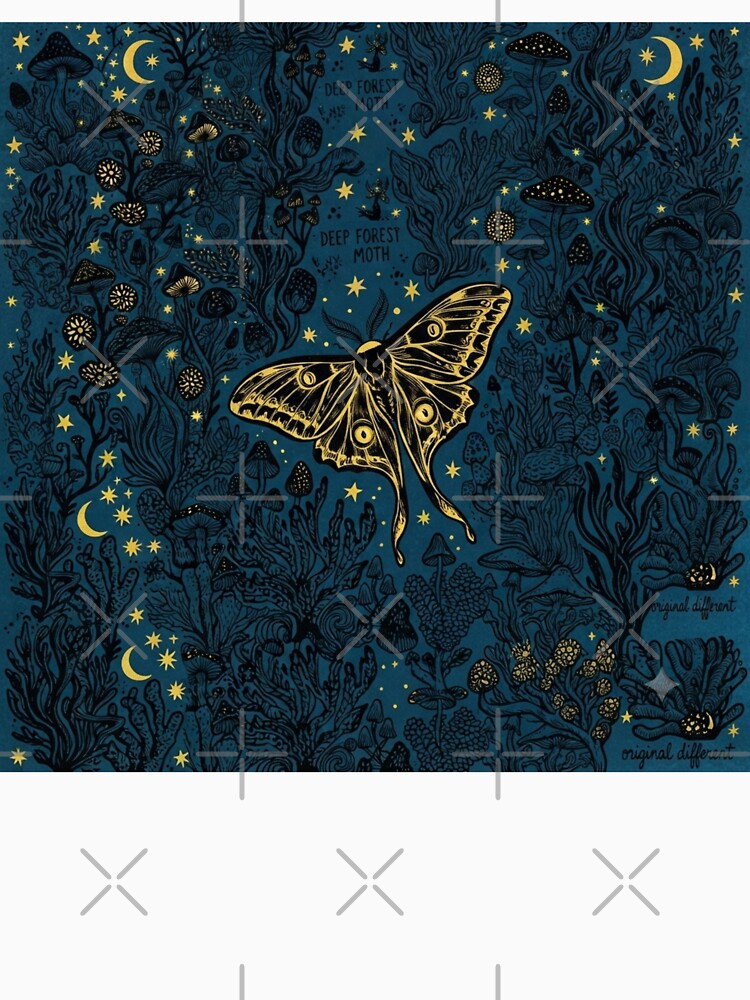 Golden Moth in the Magic Forest Night by Purpleclomb