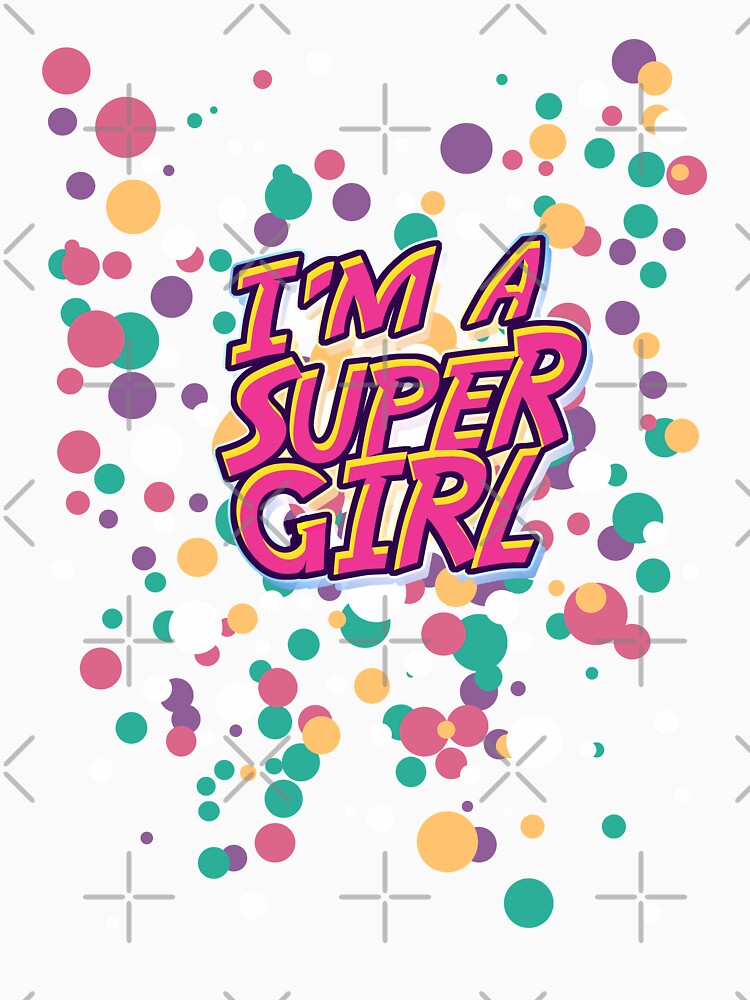 Polka dot girl, I'm a superhero, light purple color by yashik