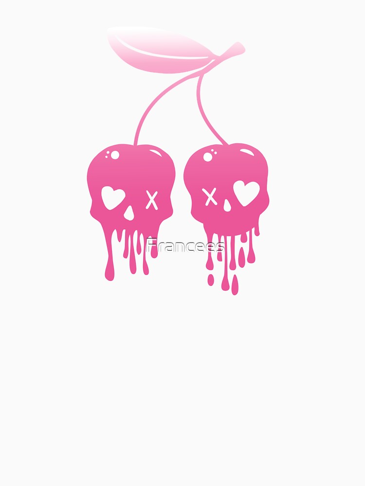 Cherries Skull Soft Pastel by Fran Fryberg