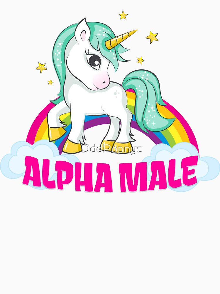 Alpha Male Rainbow Unicorn by OddPopnyc