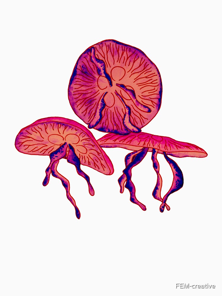 Psychedelic Pink Jellyfish Friends by FEM-creative