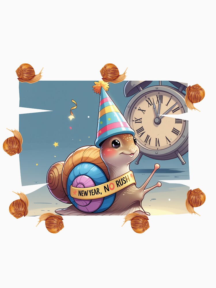 New Year No Rush snail illustration by SloganSauce