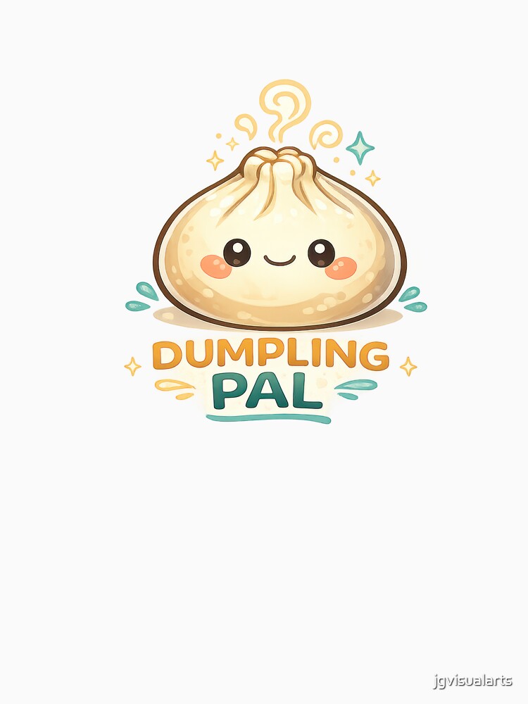 Dumpling Pal Kawaii Sticker (Cute Steamed Dumpling Friend) by jgvisualarts