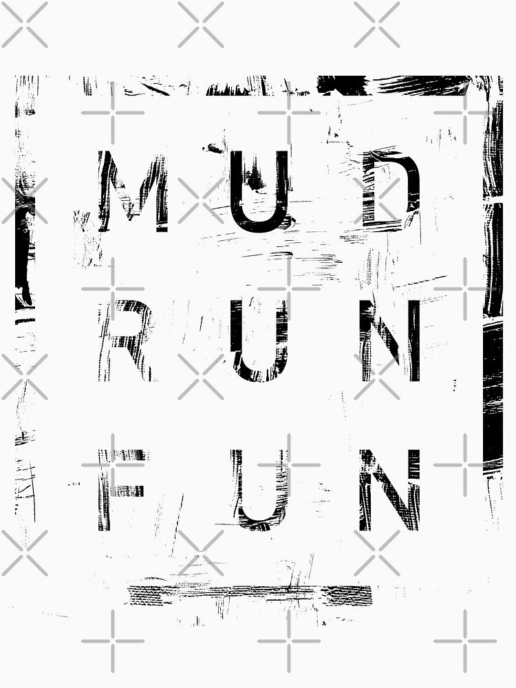 Mud Run Fun Tough Mudder BLACK Trail Running and Marathon by BOBSMITHHHHH