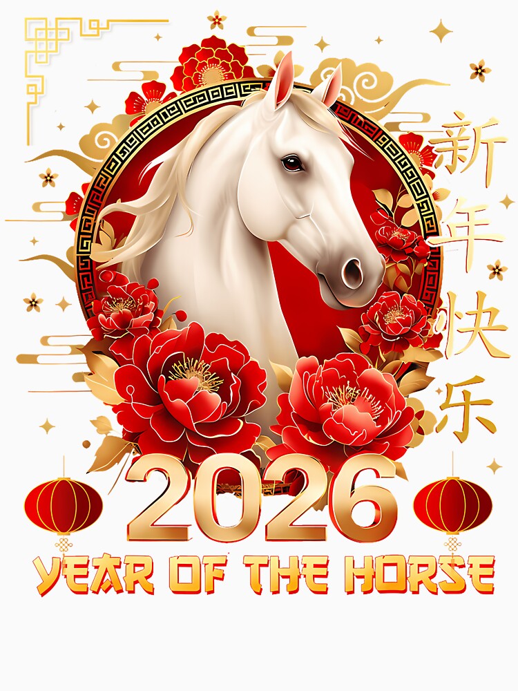 Year Of The Horse Happy Chinese Lunar New Year 2026 by DanielleTonia