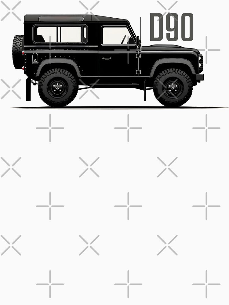 D90 Vintage 4x4 Side Profile by blackdogshop
