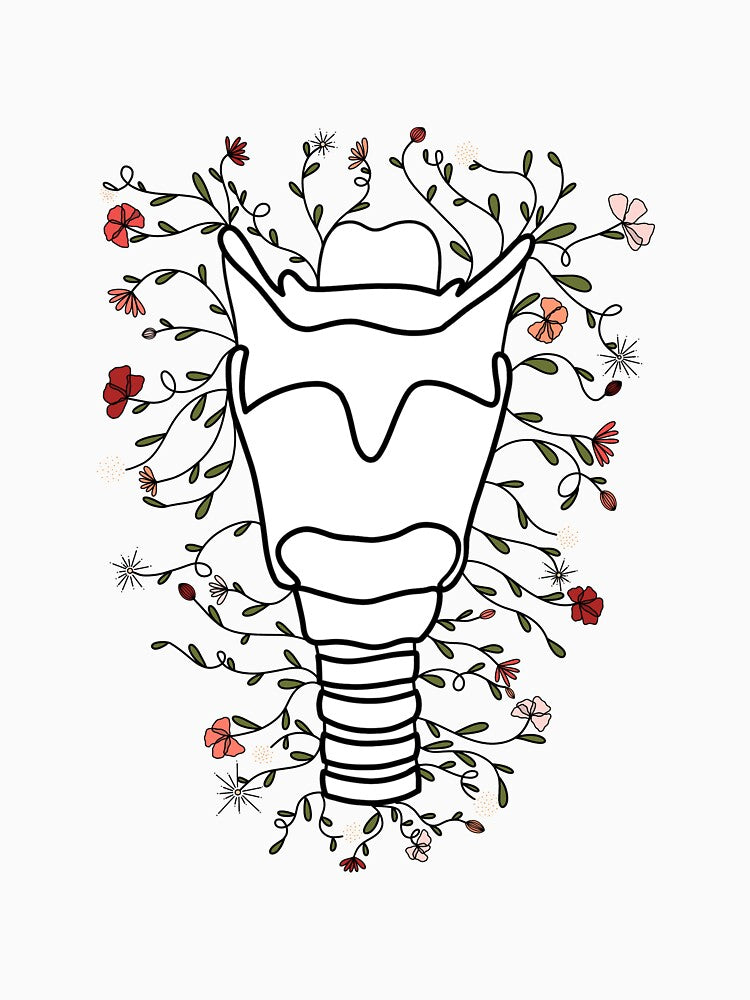 Larynx with Pink Flowers by Savannah's Grace