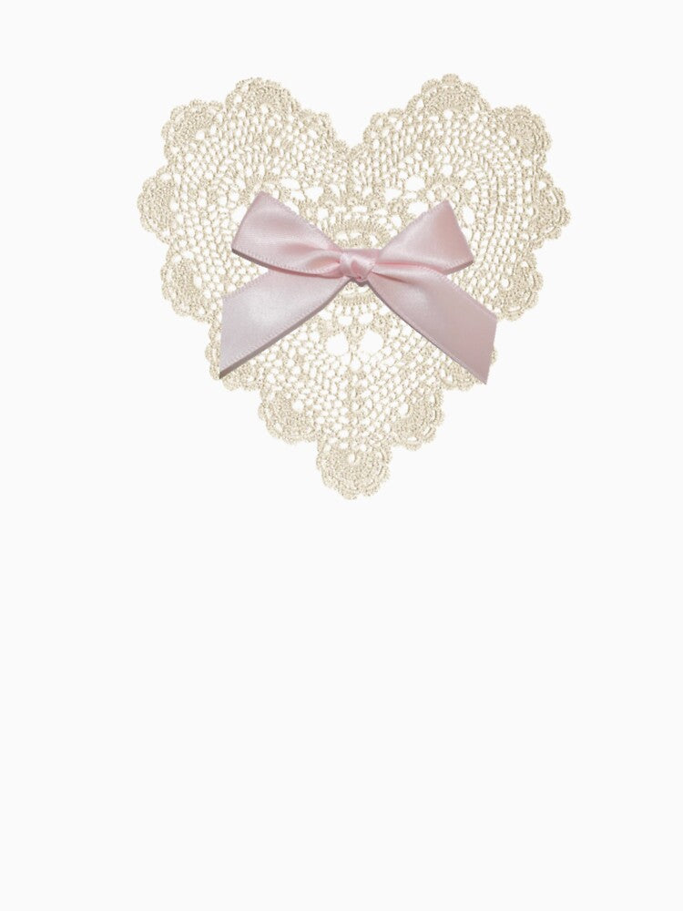Coquette balletcore heart lace bow by Pixiedrop