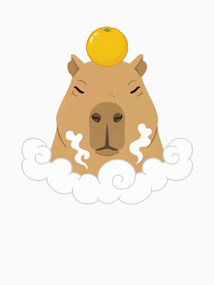 Zen Master - Capybara Balancing Yuzu Fruit by Petzzz
