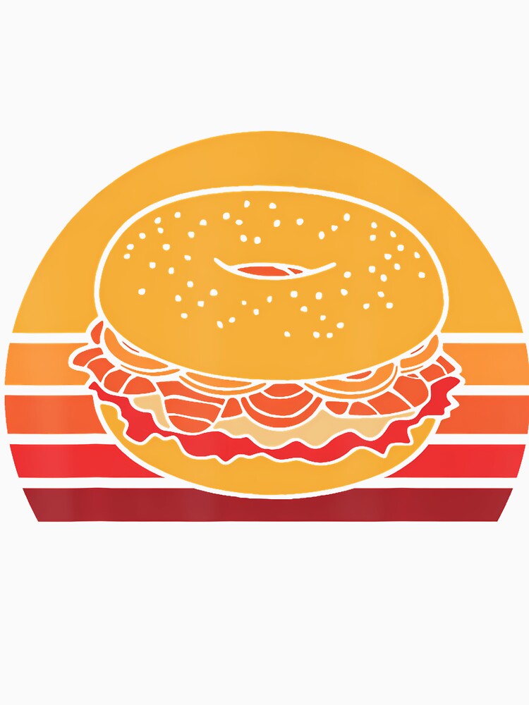Retro Lox Bagel Vintage Salmon Sandwich by BarbaraLillie