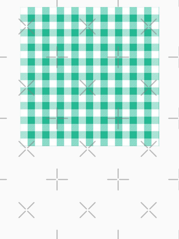 Mint Leaf Gingham Print Pattern by Flip & Flop