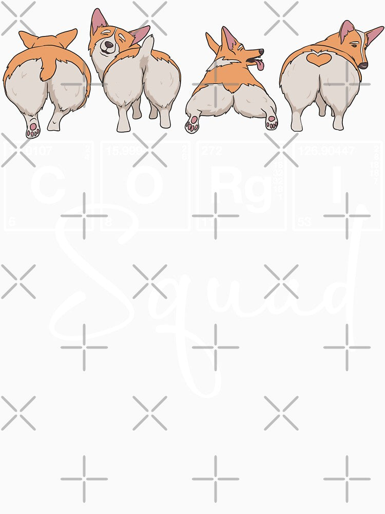Corgi Squad - Funny Team Corgi Lovers Dog Mom Retro Science by r-silver