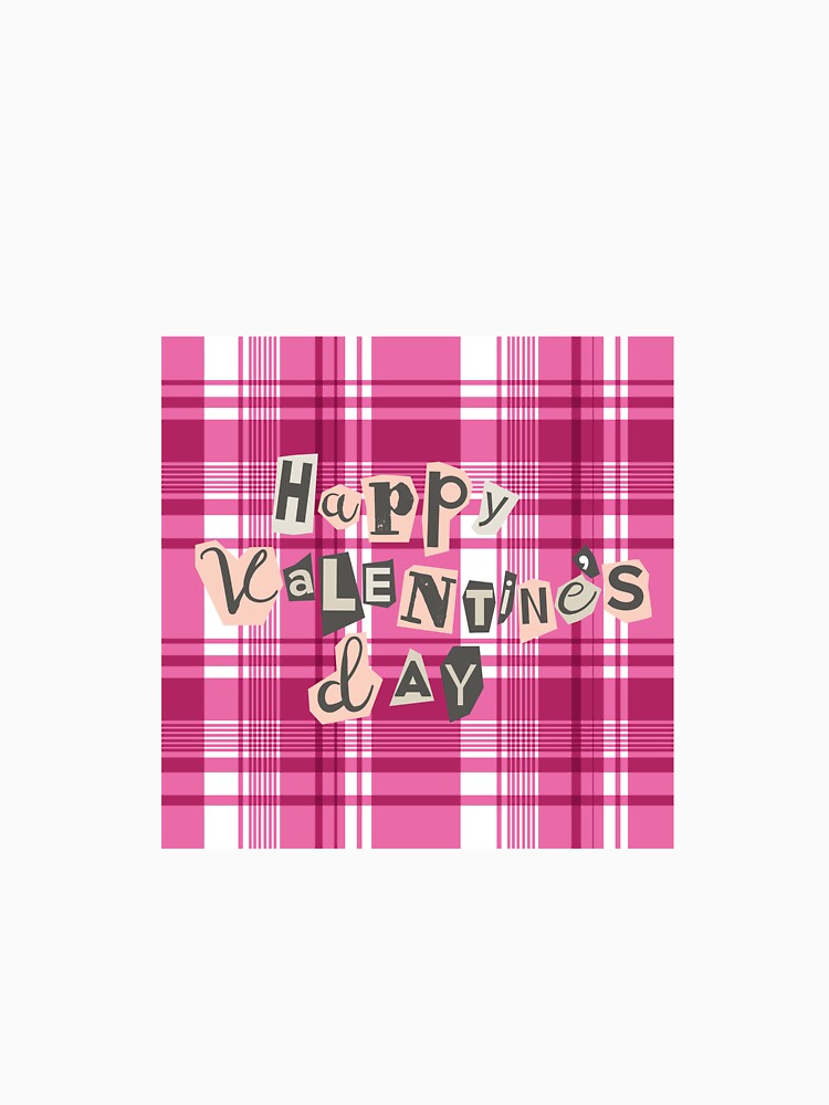 Happy Valentine's Day Ransom Note - Pink Plaid Collage Art by SolutionsArt