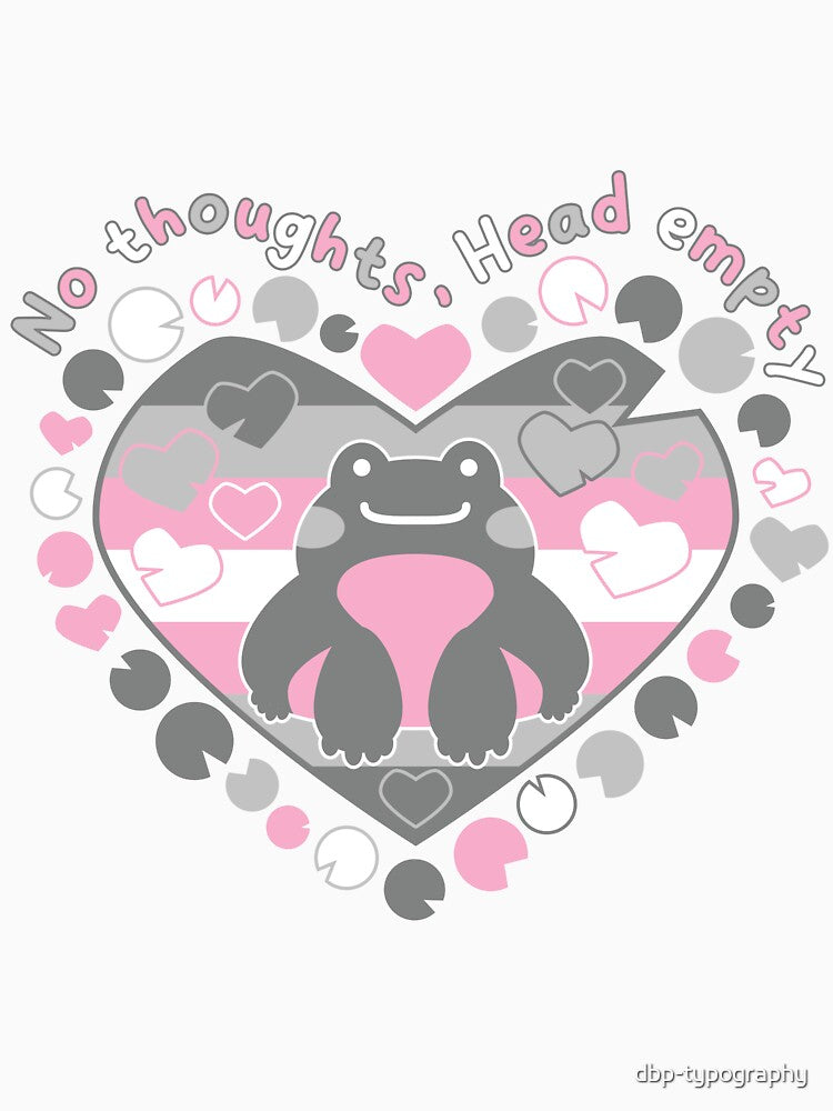 No thoughts, Head empty [demigirl] by deadbeatprince-typography