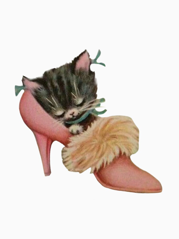 Vintage cat in a shoe by Pixiedrop