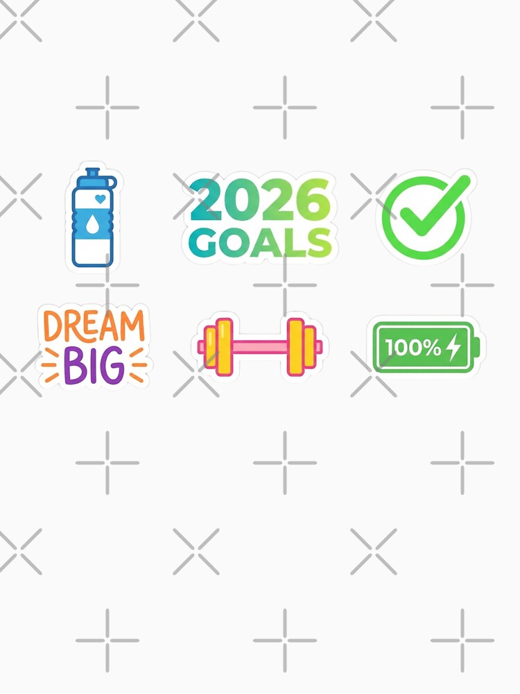 2026 New Year Resolutions Motivation Sticker Pack by BKPrintDesing