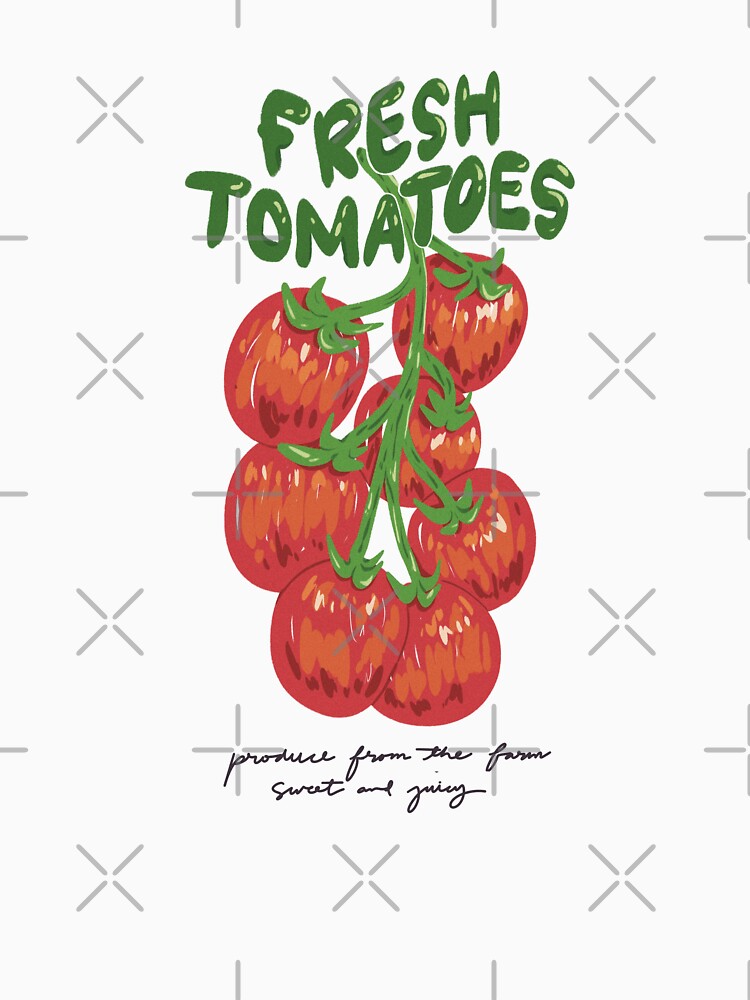Fresh Tomatoes | Farmers Market Vintage Produce Illustration by CricketDoodles