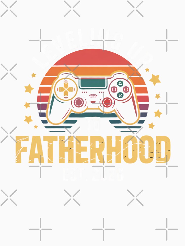 Leveling Up to Fatherhood Est 2026 Retro Gamer Design by Gogetgiggles
