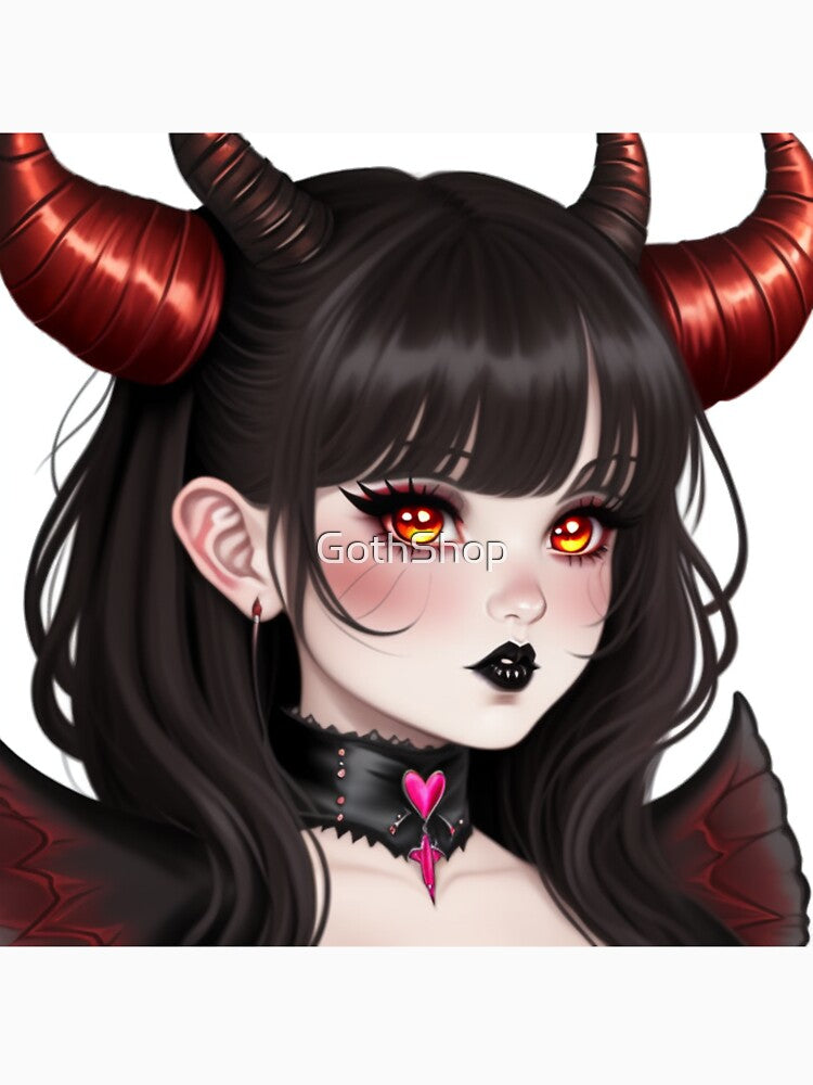 Goth Girl Cute Artwork by GothShop