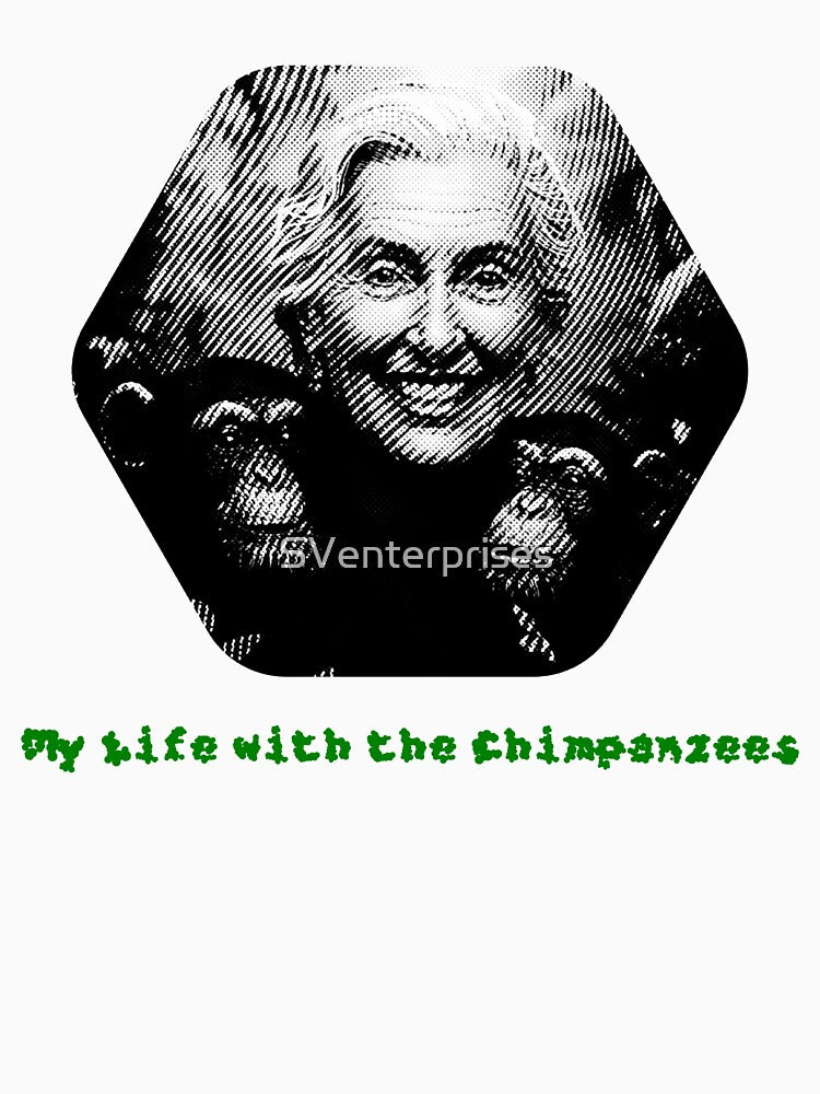 Jane Goodall and the Chimpanzees – Nature Conservation Portrait Art by SVenterprises