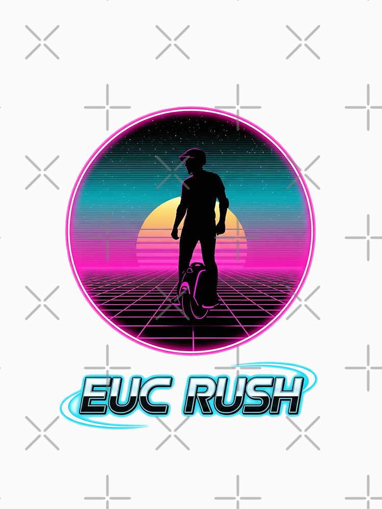 EUC Rush | Neon Grid Sunset Electric Unicycle by Pelagic-Studio