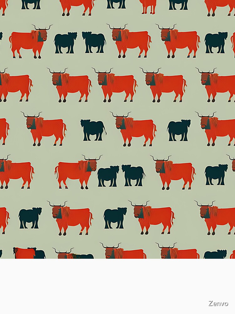 Highland Cow Red - Wallpaper by Zenvo