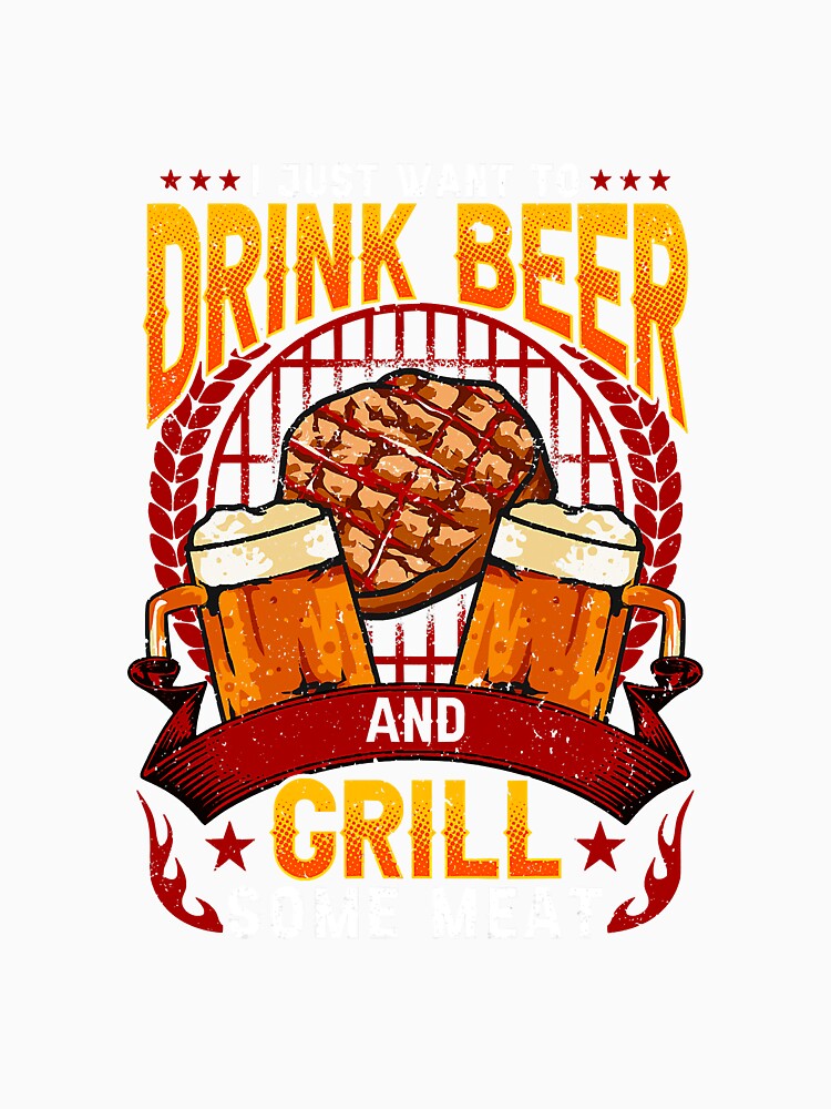 Bbq Drink Beer Casual Barbeque Grill by YesterDayCheck