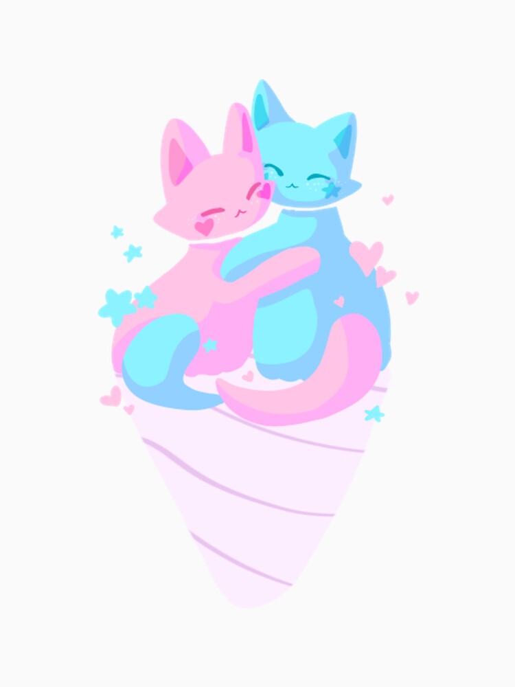 Cotton Candy Cat Hugs by KryzcutStudios
