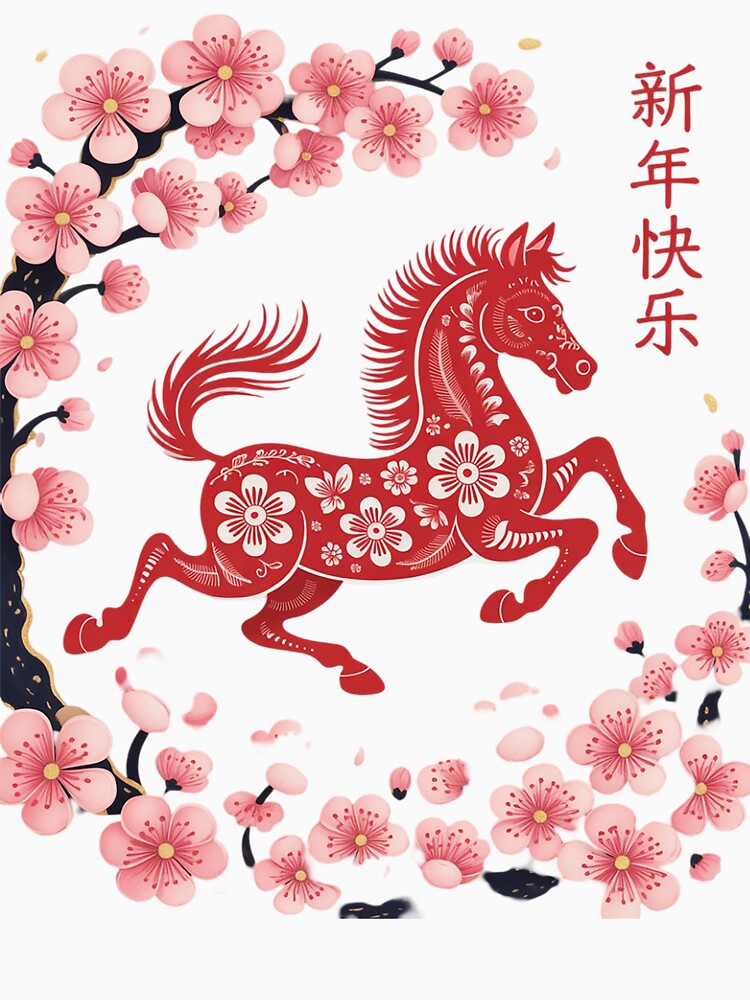 Happy Chinese Lunar New Year of The Horse 2026 Men Women Kid by RoyTill0Art