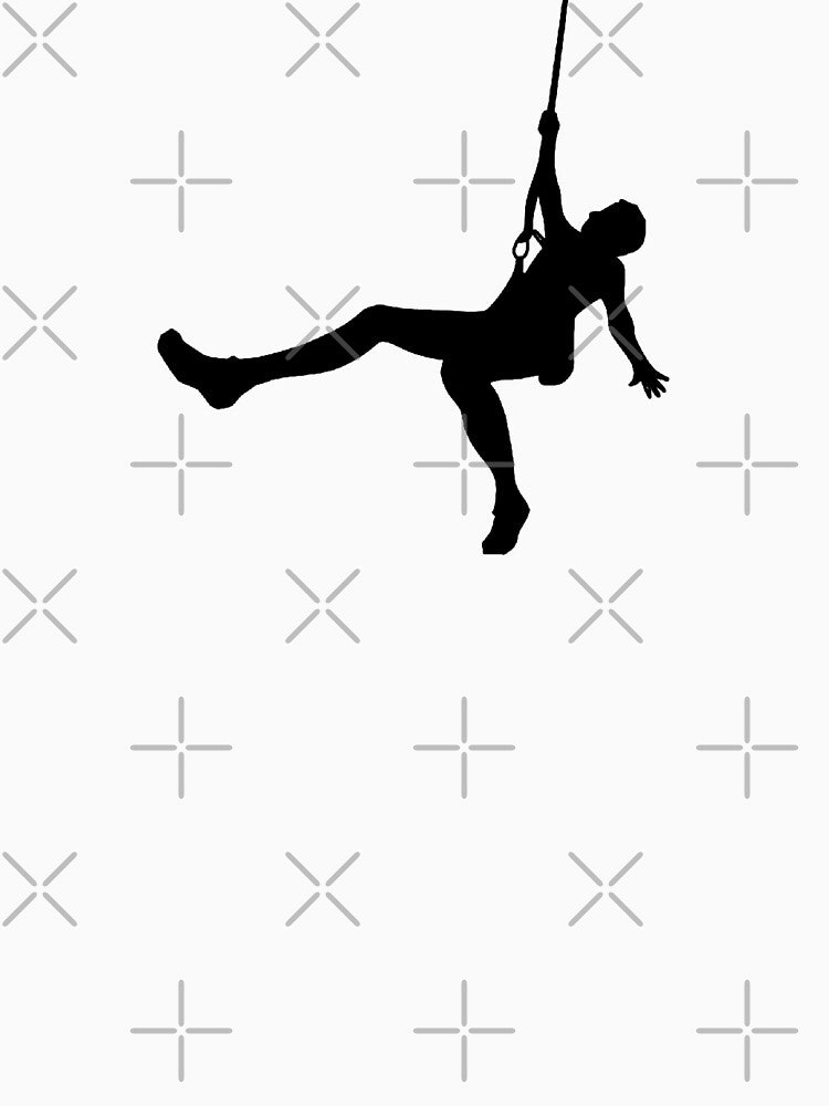 Rock climbing climber silhouette by tomskala