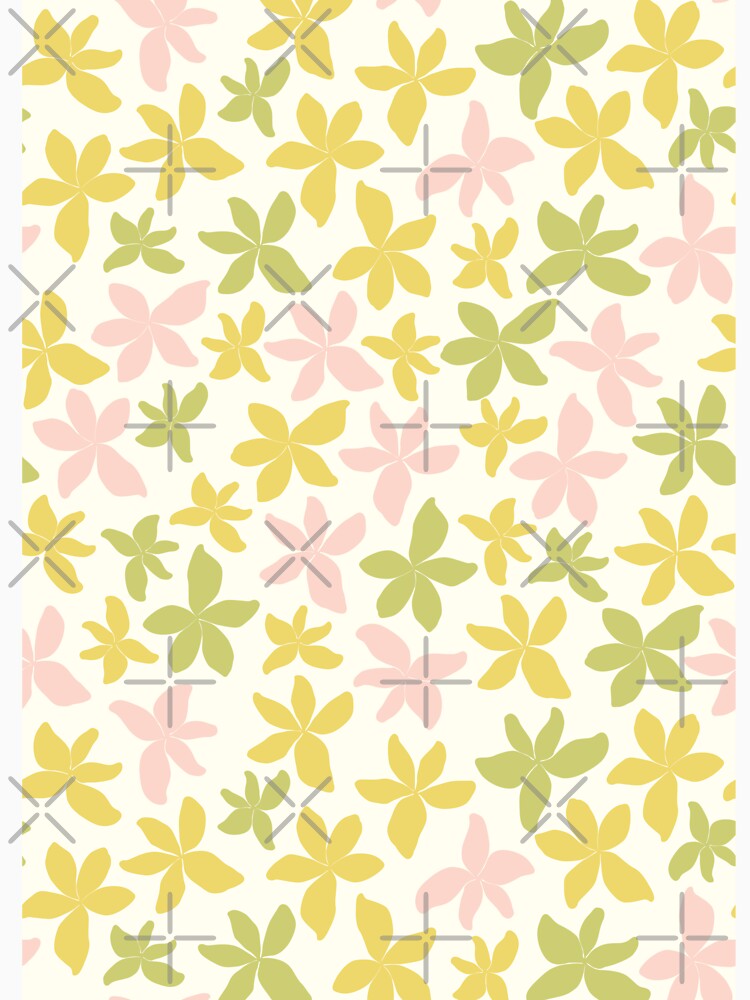 pastel aesthetic cute florals henri matisse pattern in mustard khaki and yellow by blomastudios
