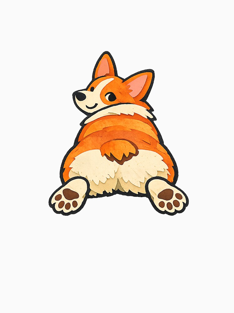 Splooting Corgi Fluffy Butt and Back Paws by eignvalue