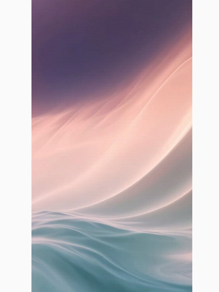 Aesthetic Pastel Waves Abstract Minimalist Rose Gold Mint Silk Pattern by LYAN-STORE