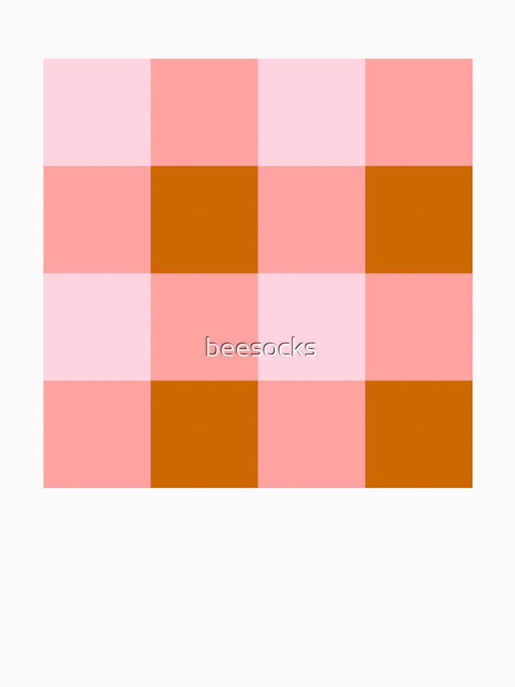 Peach and brown gingham by beesocks