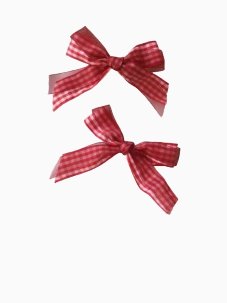 Coquette red gingham bow by Pixiedrop