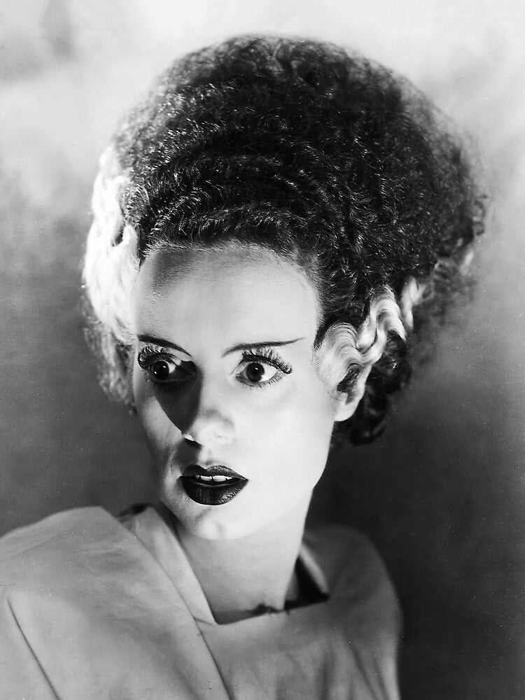 Bride of Frankenstein, Vintage Black and White Old Photo by modernretro