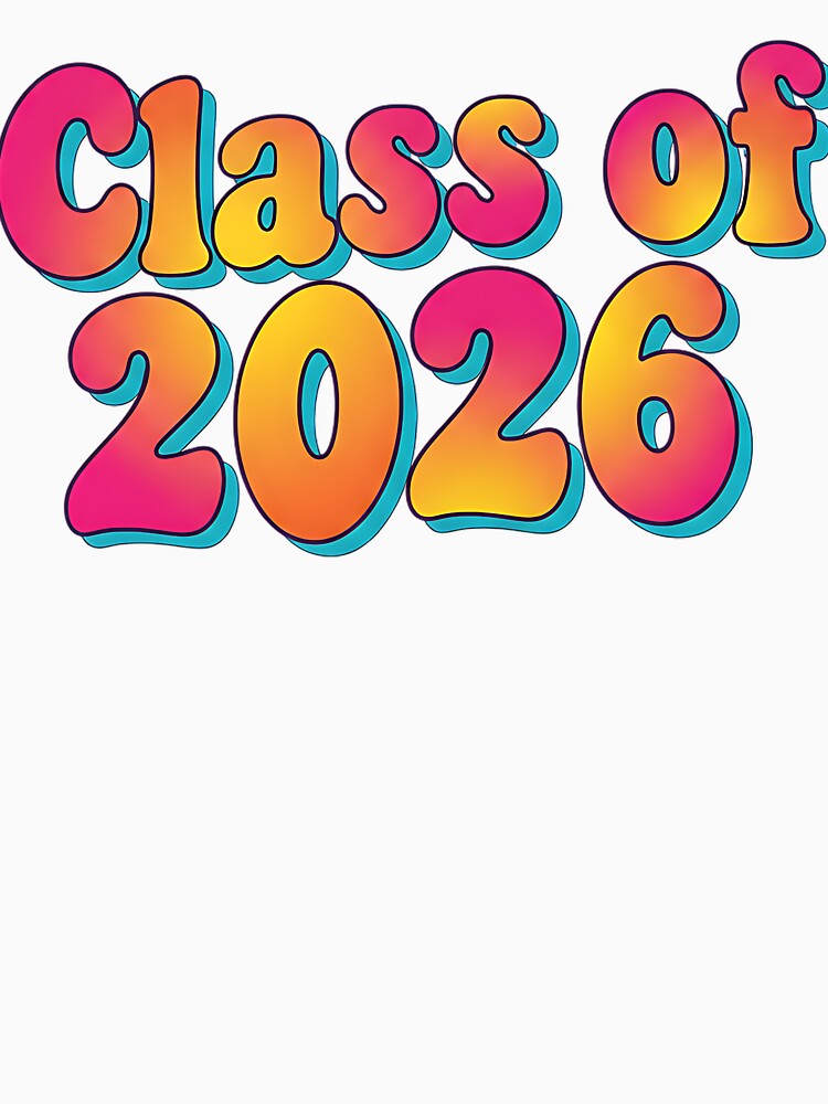 Vibrant Retro Class of 2026 Graduation Design by Silent Watch Threads.