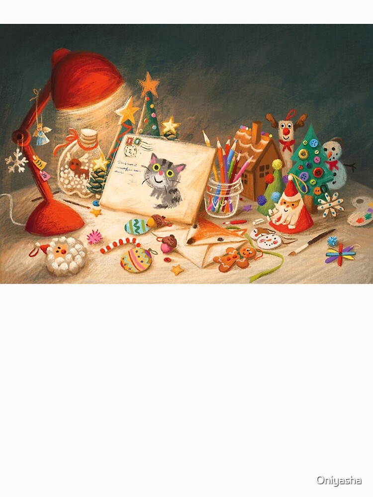 Cozy Christmas Holiday Craft Table by Oniyasha
